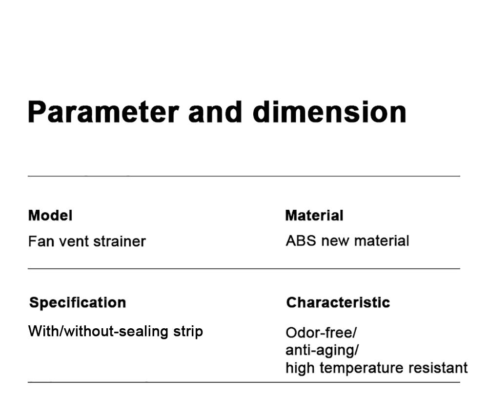 Heat Dissipation Plastic Dust Cover