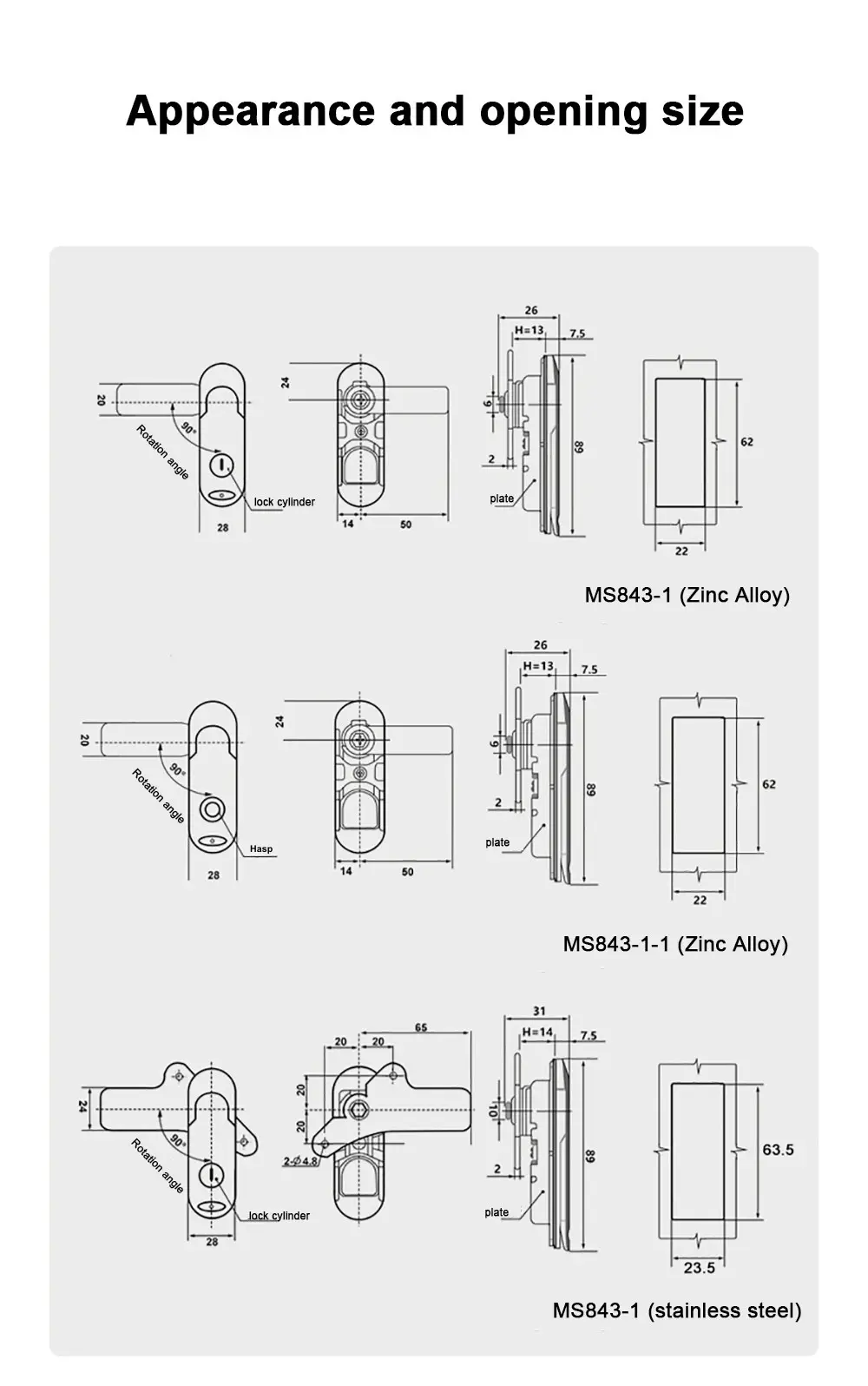 Flat Lock For Small Electrical Boxes